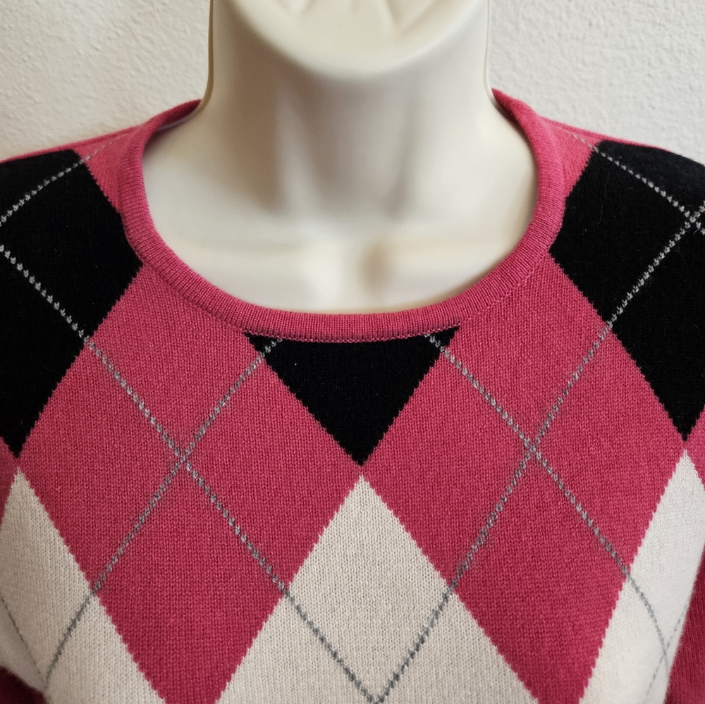 Fairway & Green Cashmere Argyle Sweater - Picture 3 of 11